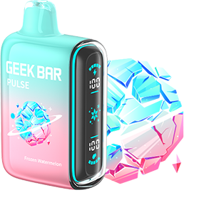 Geek Bar vape device with colorful design on a white background