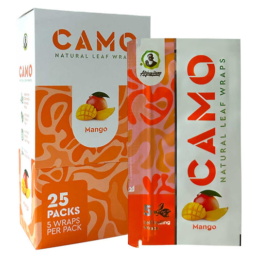 5 Camo Natural Leaf Wraps Mango Flavored